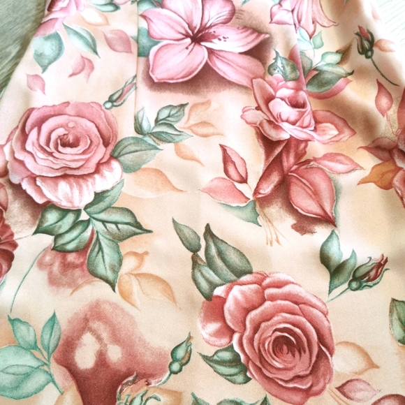 Vintage Floral Print Summer Dress Pink Rose - Picture 4 of 4